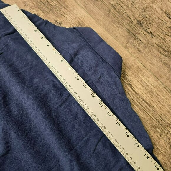 VTG Charlie Brown Shirtmakers SuperSuede Blue Button Up Shirt Size L 16-16 1/2 - Picture 10 of 13